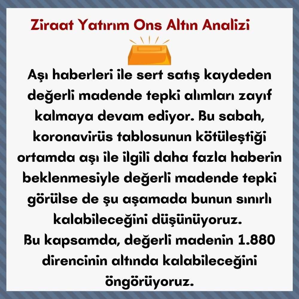 Ziraat Yatırım Ons Altın Analizi