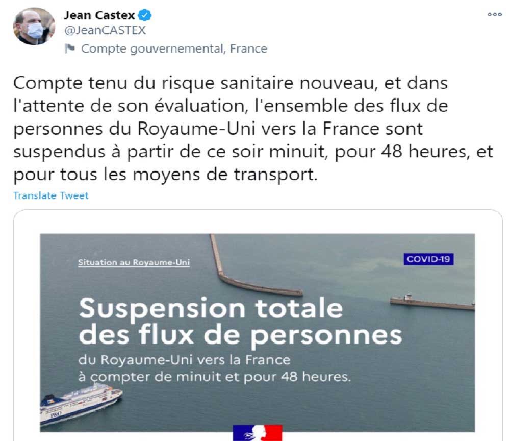 Fransa Başbakanı Jean Castex COVID-19 Açıklaması