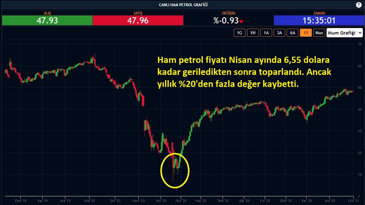 Ham Petrol 2020 Performansı Ham Petrol 2020 Performansı