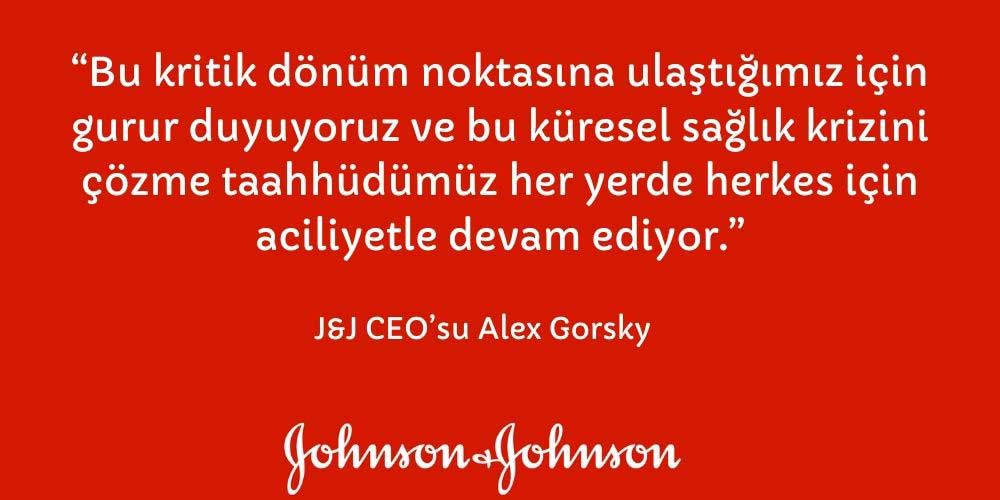 J&J CEO'su Alex Gorsky Açıklaması