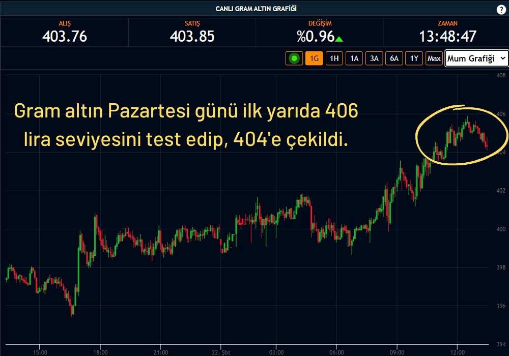 Gram Altın 403 Lira Gram Altın 403 Lira