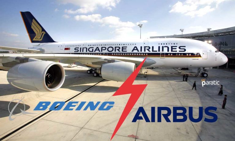 Singapur Havayolları, Airbus ve Boeing Uçakları için Harcamayı Erteledi