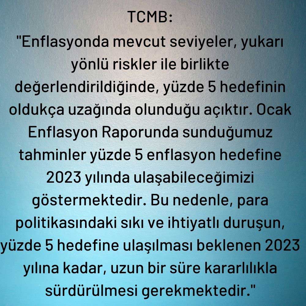 TCMB 42. Maddesi Uyarınca Hükûmete Gönderilen Açık Mektup