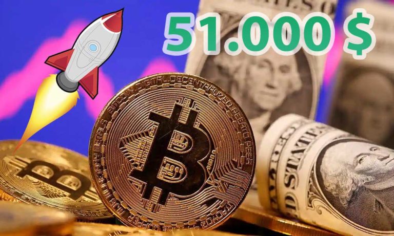 Bitcoin Kayıplarını Geri Aldı ve 51 Bin Dolar Haftanın En Yükseğini Gördü