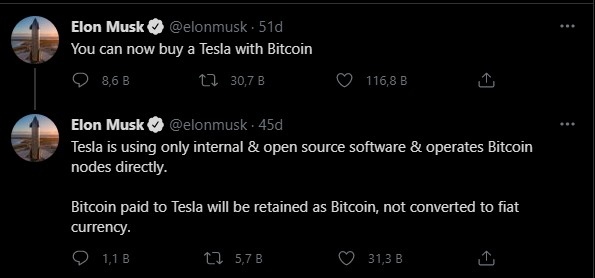 Elon Musk Tesla paylaşımı