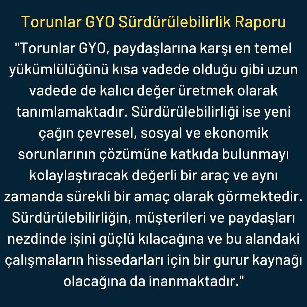 Torunlar GYO 2020 Sürdürülebilirlik Raporu Torunlar GYO 2020 Sürdürülebilirlik Raporu