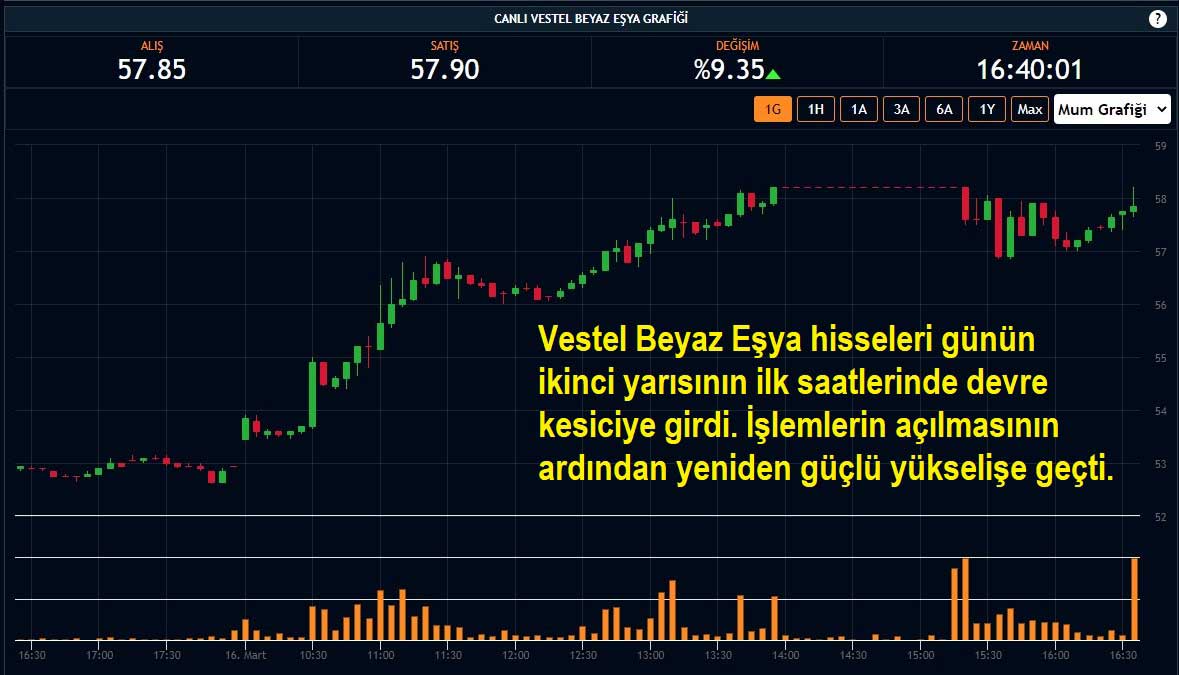 VESBE Hisseleri %9,35 Yükseliş VESBE Hisseleri %9,35 Yükseliş