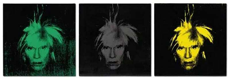 "Üç otoportre", Andy Warhol, 1986
