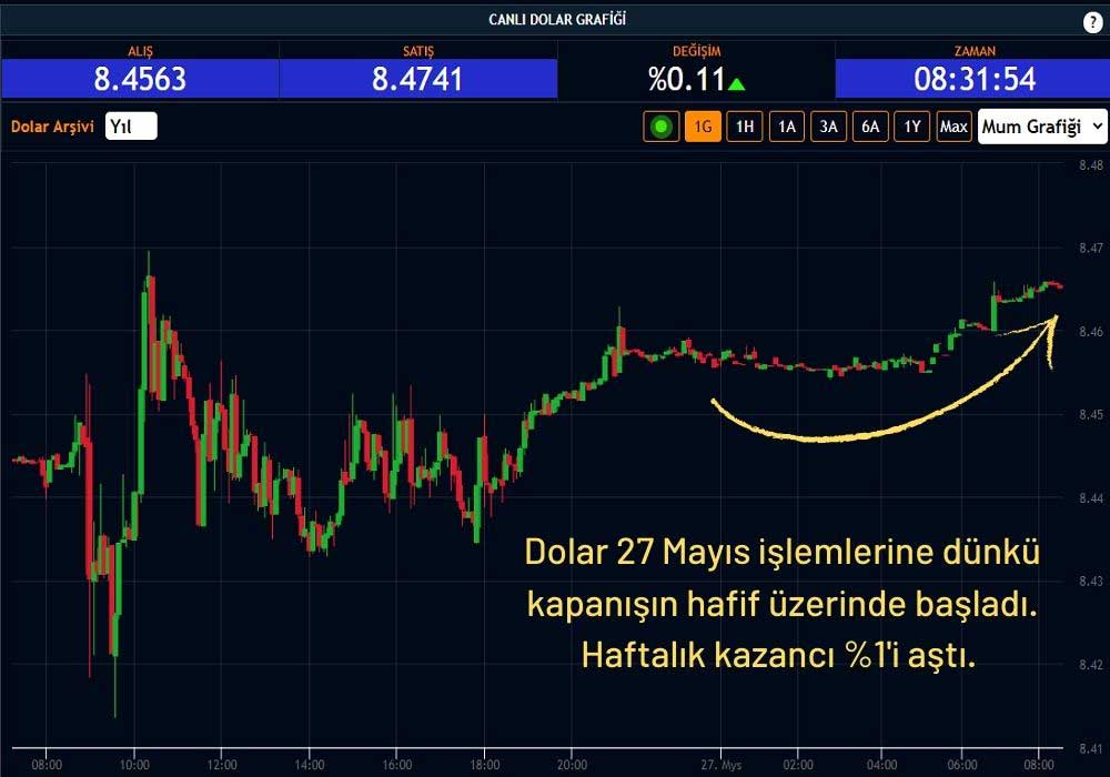 Dolar 8,47'den İşlem Görüyor Dolar 8,47'den İşlem Görüyor