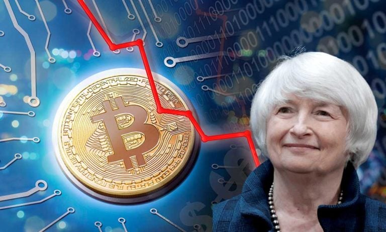 Bitcoin ABD Hazine Bakanı Yellen’in Faiz Açıklaması Sonrası 53.500 Dolara Kadar Geriledi