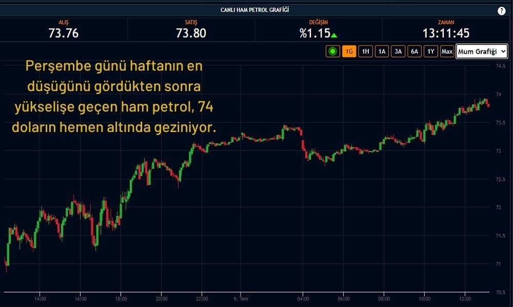 Ham Petrol 73,78 Dolar Ham Petrol 73,78 Dolar