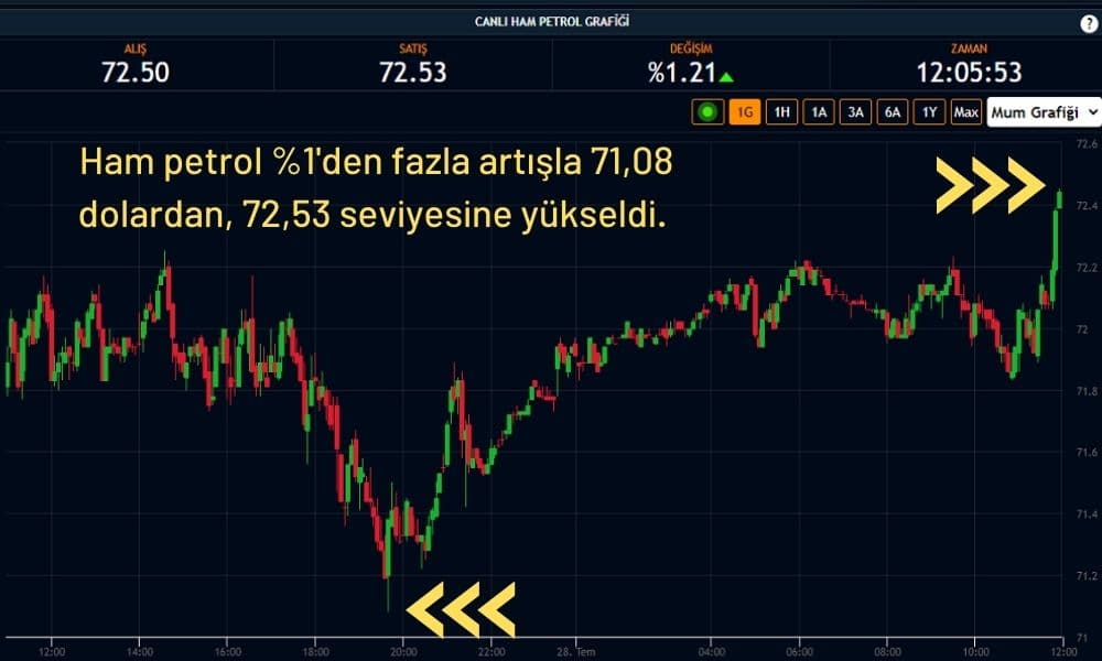 Ham Petrol 72,53 Dolar Ham Petrol 72,53 Dolar
