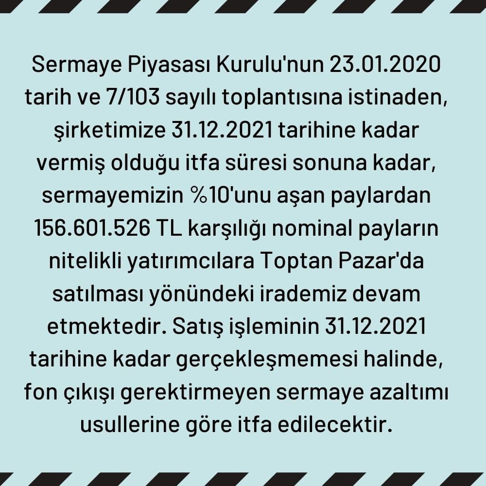Geri Alınan Paylar itfa süresi için ikinci defa SPK'na yapılan başvuru hakkında Geri Alınan Paylar itfa süresi için ikinci defa SPK'na yapılan başvuru hakkında