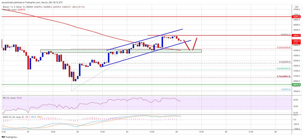 BTC 45 bin dolardan geri döndü BTC 45 bin dolardan geri döndü