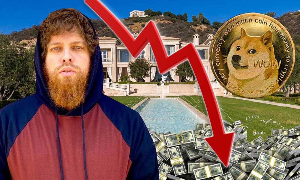 Dogecoin Balinası Kripto Paranın Düşüşü ile 500 Bin Dolar Kaybetti