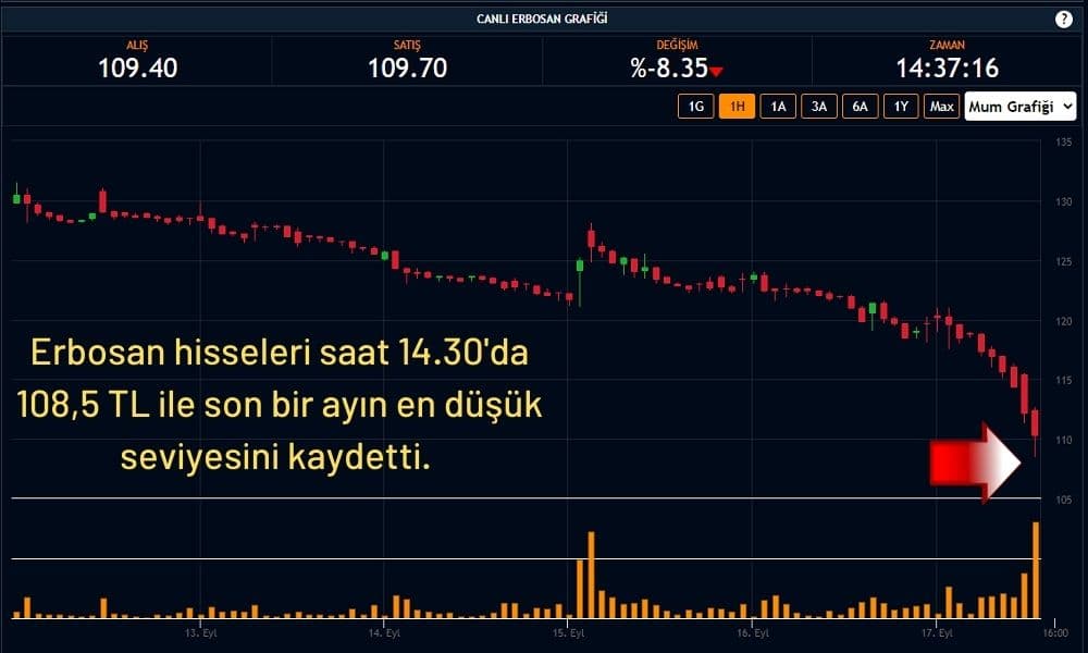 Erbosan Erciyas Hisseleri %8 Ekside Erbosan Erciyas Hisseleri %8 Ekside