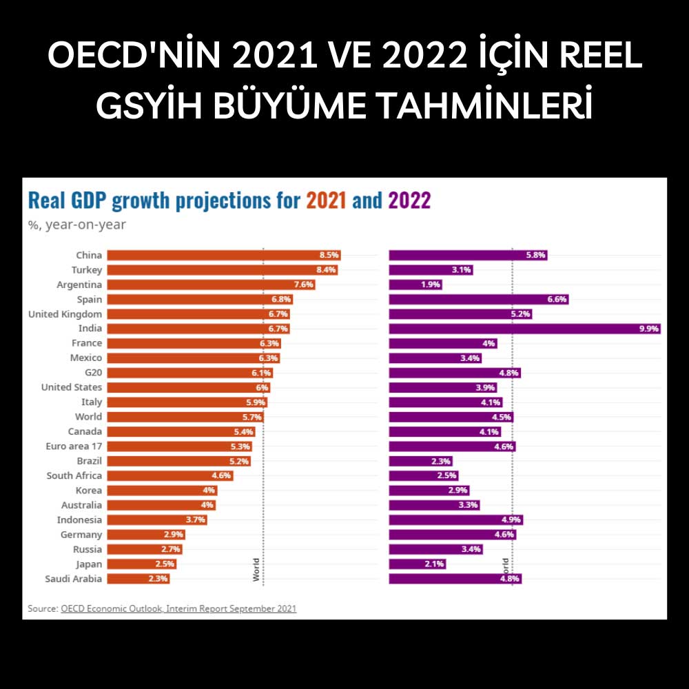 OECD: Türkiye Ekonomisi 2021'de %8,4 Büyüyecek