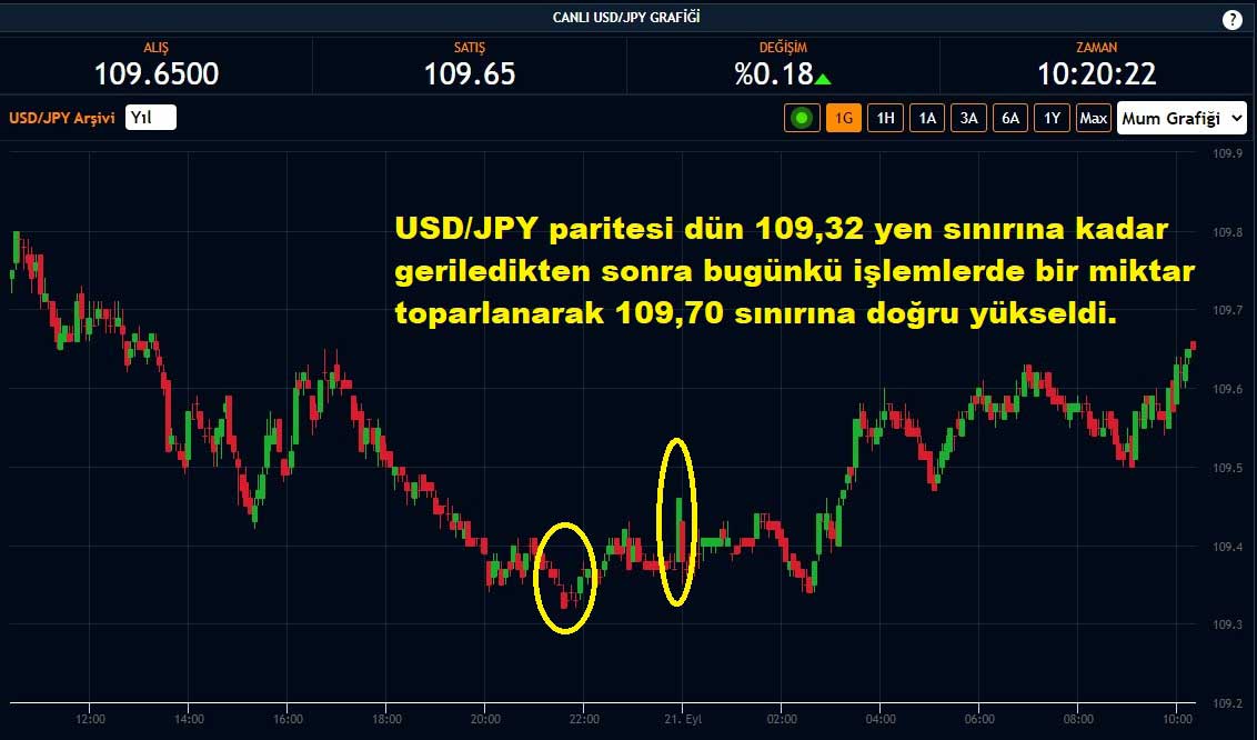 USD/JPY Paritesi Yüzde 0,18 Yükseliş