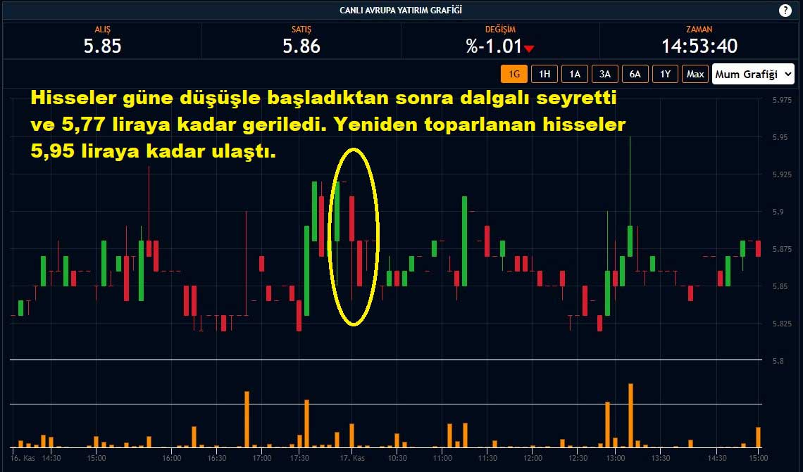 Anadolu Yatırım Hisseleri Yüzde 1,01 Düşüş