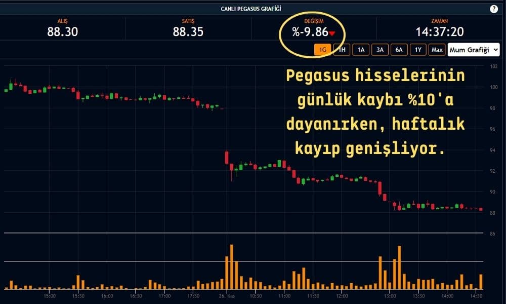 Pegasus Hisseleri %9,86 Ekside Pegasus Hisseleri %9,86 Ekside