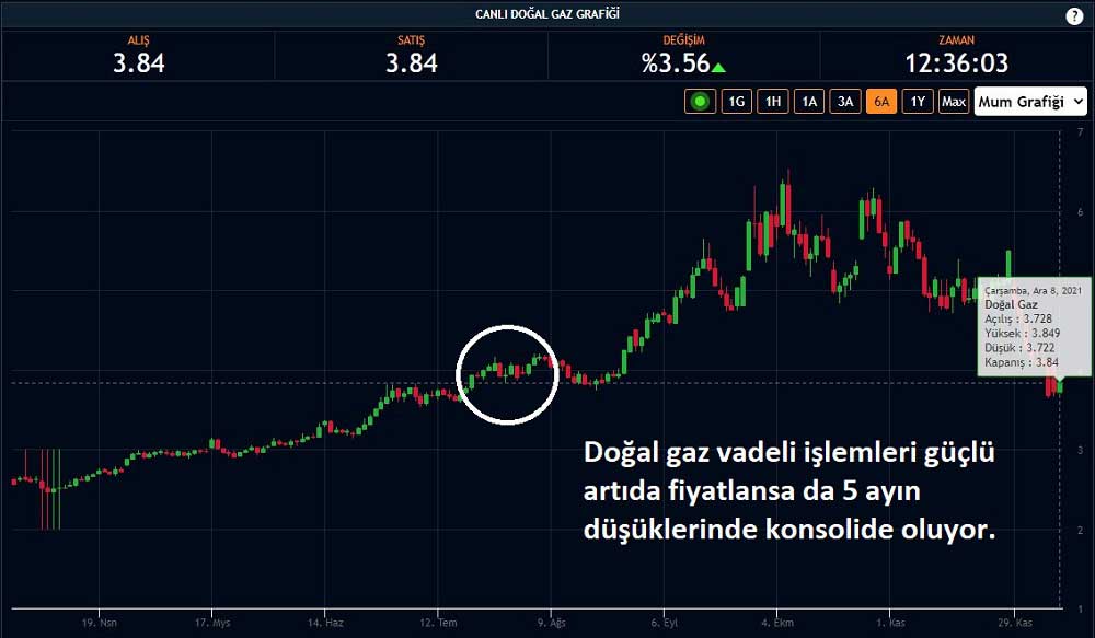 Doğal Gaz 3,8 Dolar Doğal Gaz 3,8 Dolar