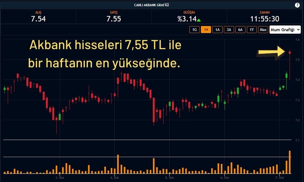 Akbank Hisse 7,55 TL