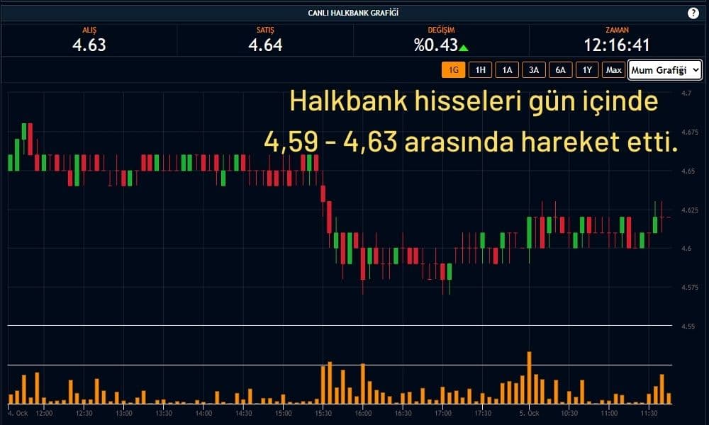 Halkbank Hisse 4,64 TL