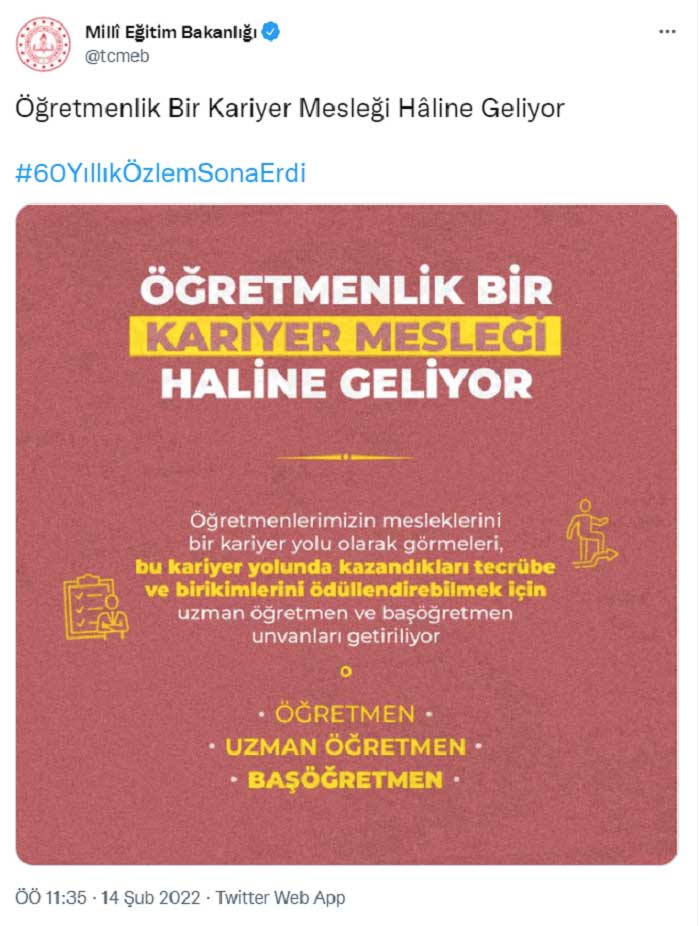 Öğretmenlik Kariyer Mesleği Haline geliyor Öğretmenlik Kariyer Mesleği Haline geliyor