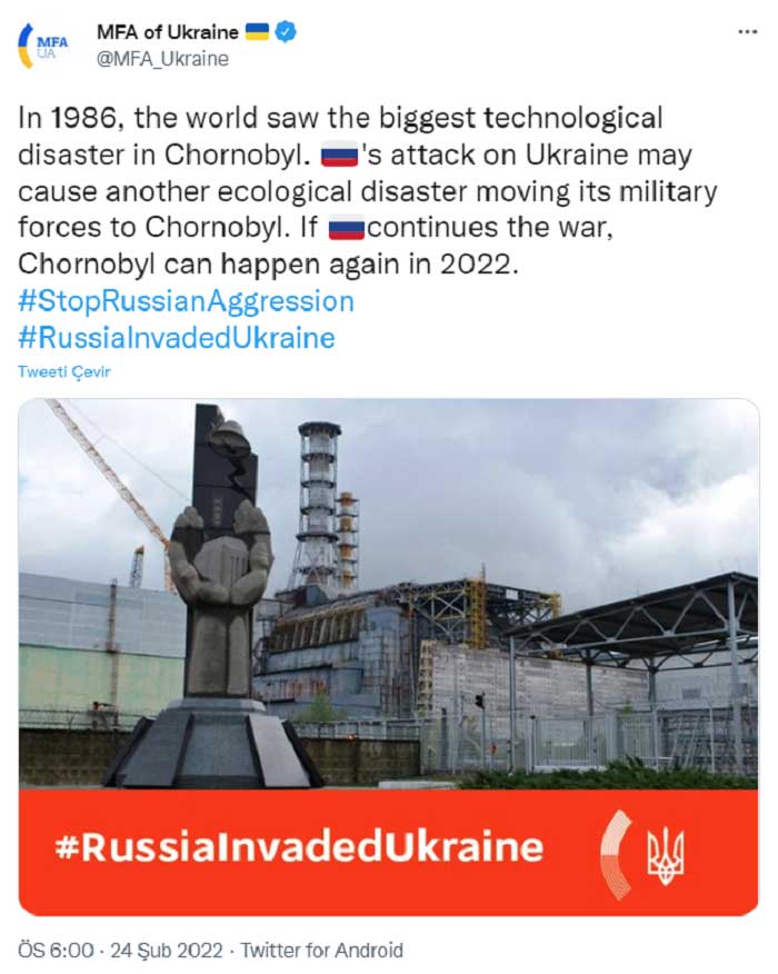 Ukrayna Çernobil Açıklaması