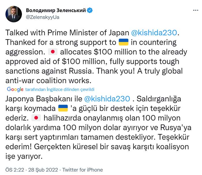 Zelenski Ukrayna Teşekkür Zelenski Ukrayna Teşekkür