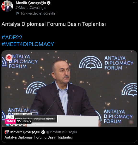 Bakan Çavuşoğlu ADF açıklaması
