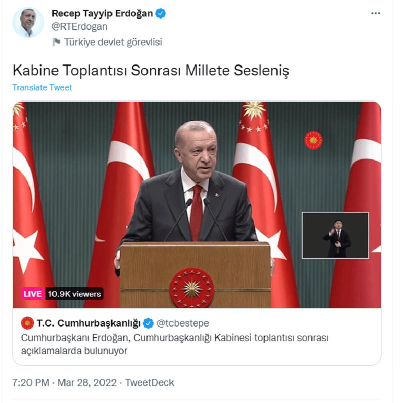 Cumhurbaşkanı Erdoğan Açıklama Yapıyor