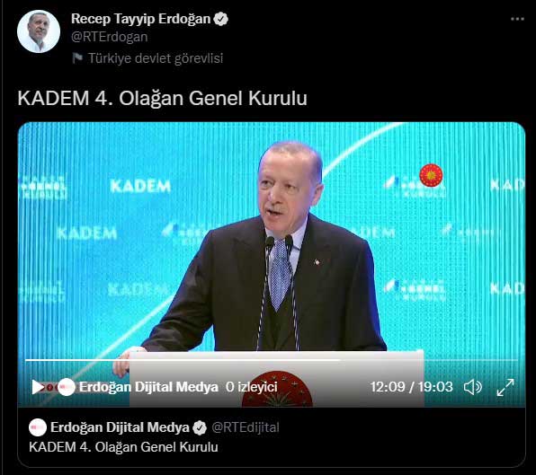 Erdoğan Kadem 4. Olağan Genel Kurulu'nda konuştu Erdoğan Kadem 4. Olağan Genel Kurulu'nda konuştu