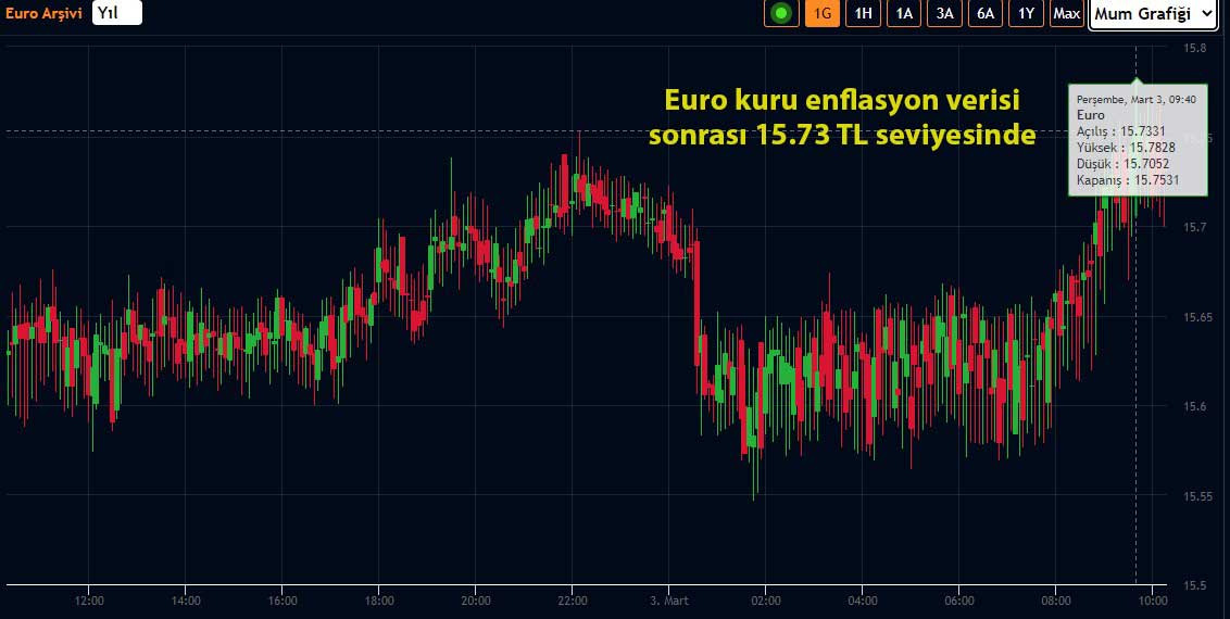 Euro/TL paritesi grafiği