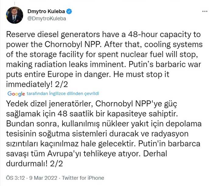 Kulaba Çernobil 48 Saat Dayanabilir