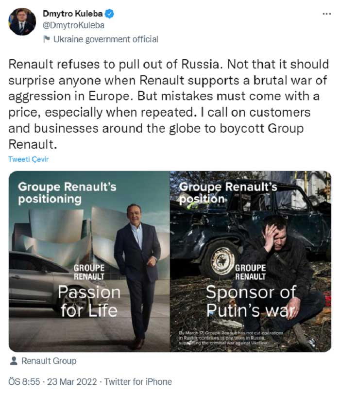 Kuleba Renault Açıklaması