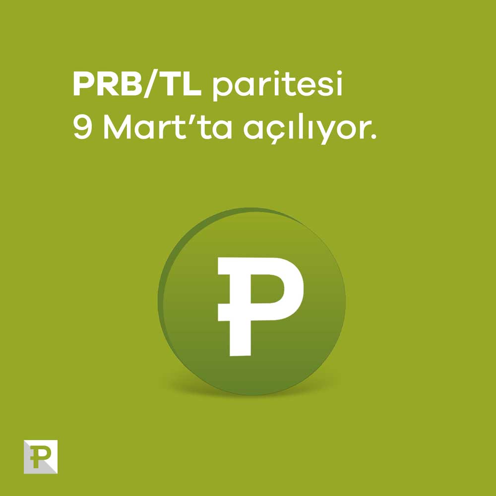 PRB/TL paritesi listeleniyor 