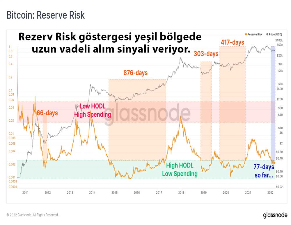 BTC Rezerv Risk metriği 