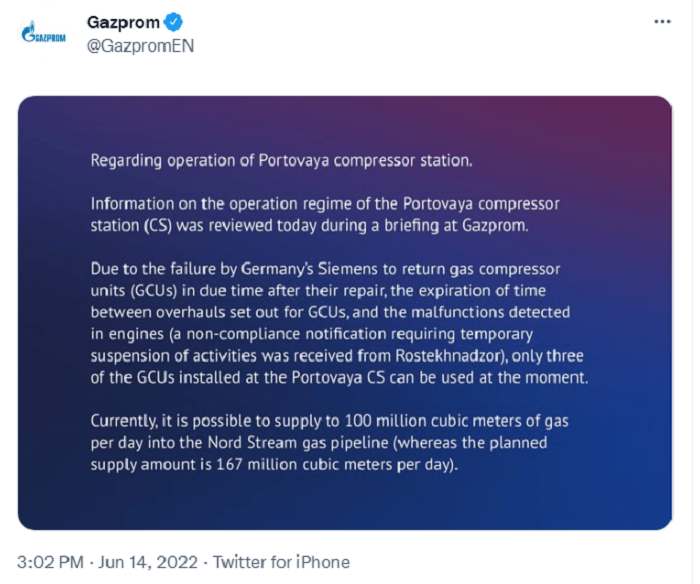 Gazprom Avrupa’ya Doğalgaz Sevkiyatını Azalttı