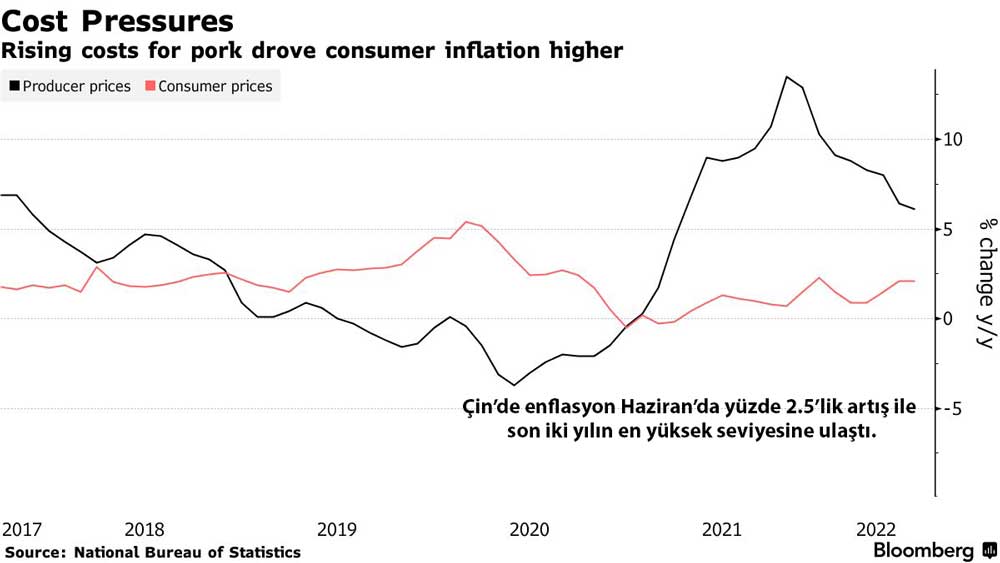 Çin tüketici fiyatları grafiği