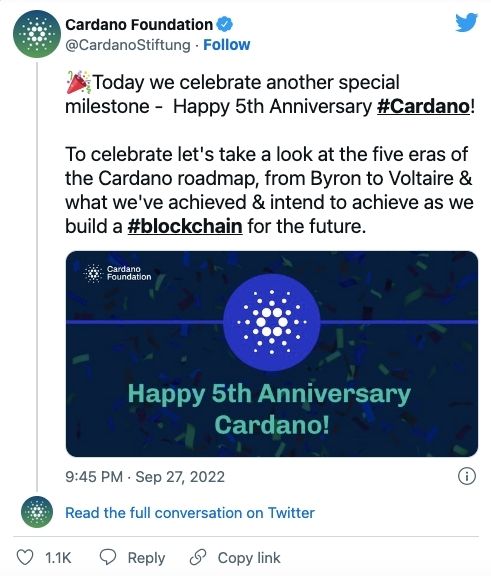Cardano Foundation Tweeti