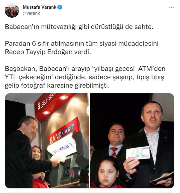 Babacan: Erdoğan Paradan Sıfır Atılacağını Bilmiyordu