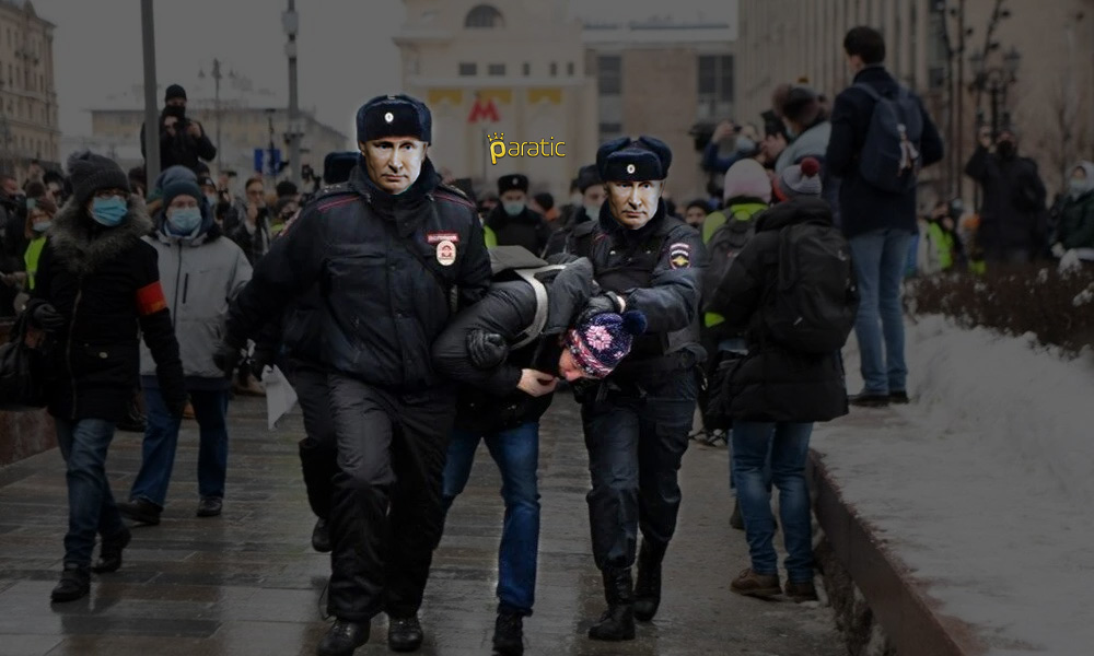 Rusya’da Protestolar Artıyor! Putin 1300 Kişiyi Tutukladı
