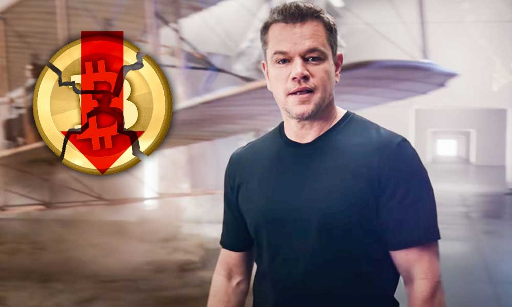 Bitcoin, Matt Damon’un Kripto Reklamının Yıl Dönümünü Çöküşle Karşılıyor