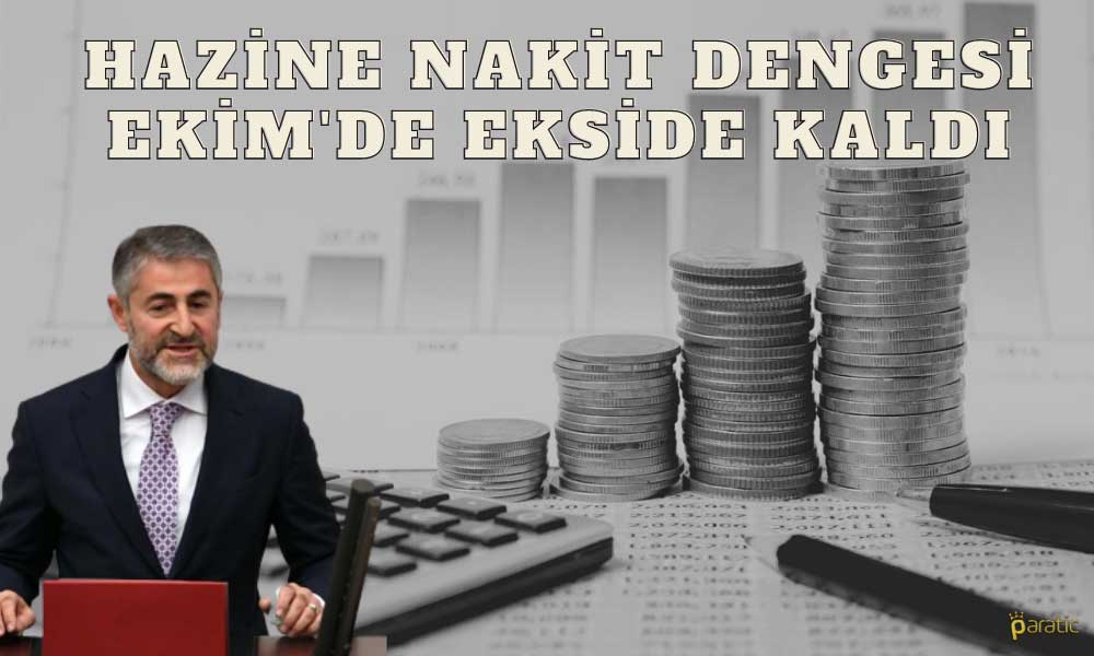 Hazine’nin Nakit Dengesi Ekim’de Ekside Kaldı