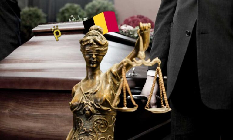 Belçika’da Hukukun Öldüğünü Savunan Avukatlardan Cenaze Töreni