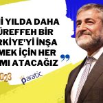 Nebati’den Yeni Yıl Mesajı! “Türkiye’yi Bir Üst Lige Çıkaracağız”