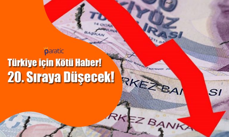 Türkiye için Kötü Haber: Ekonomide 20’nci Sıraya Gerileyecek