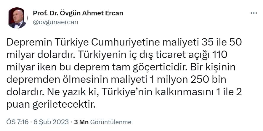 Ahmet Ercan Ekonomi Yorumu