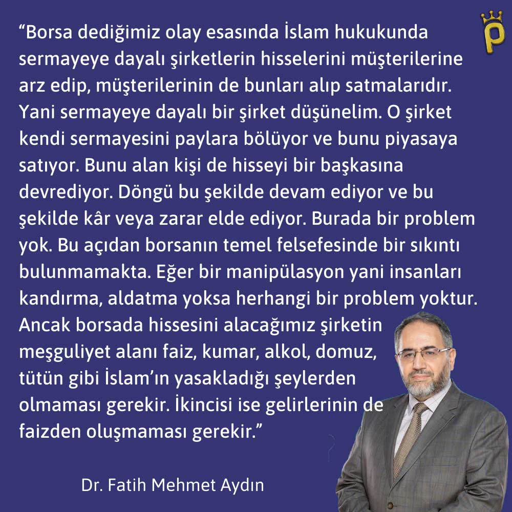 Dr. Fatih Mehmet Aydın – Borsada işlem yapmak caiz midir?